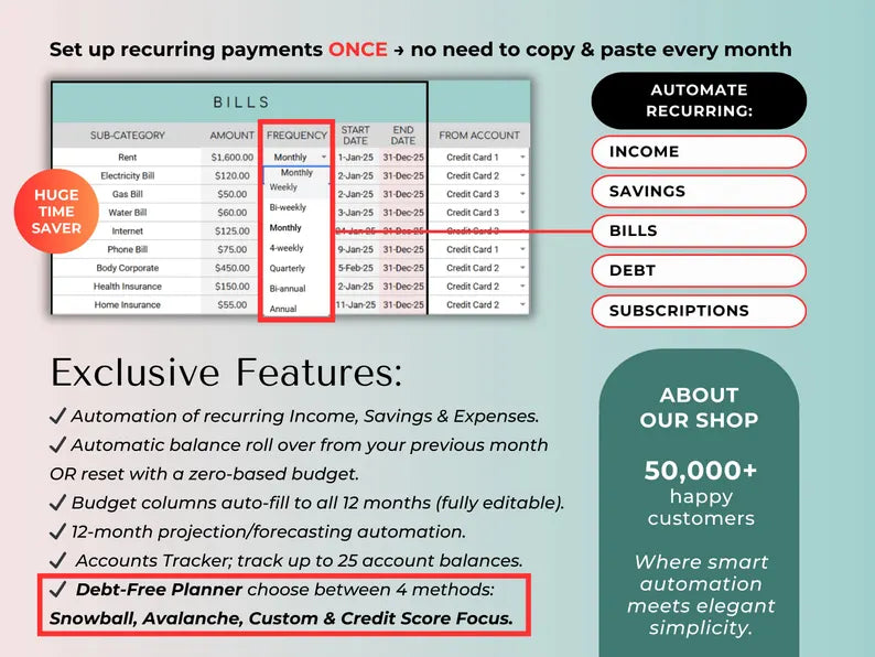 All-in-One Budget Template for Excel & Google Sheets (Track Any Currency)