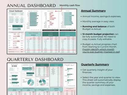 All-in-One Budget Template for Excel & Google Sheets (Track Any Currency)