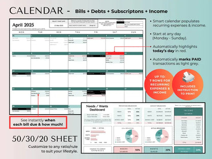 All-in-One Budget Template for Excel & Google Sheets (Track Any Currency)